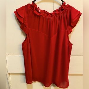Monteau Size L Red Blouse